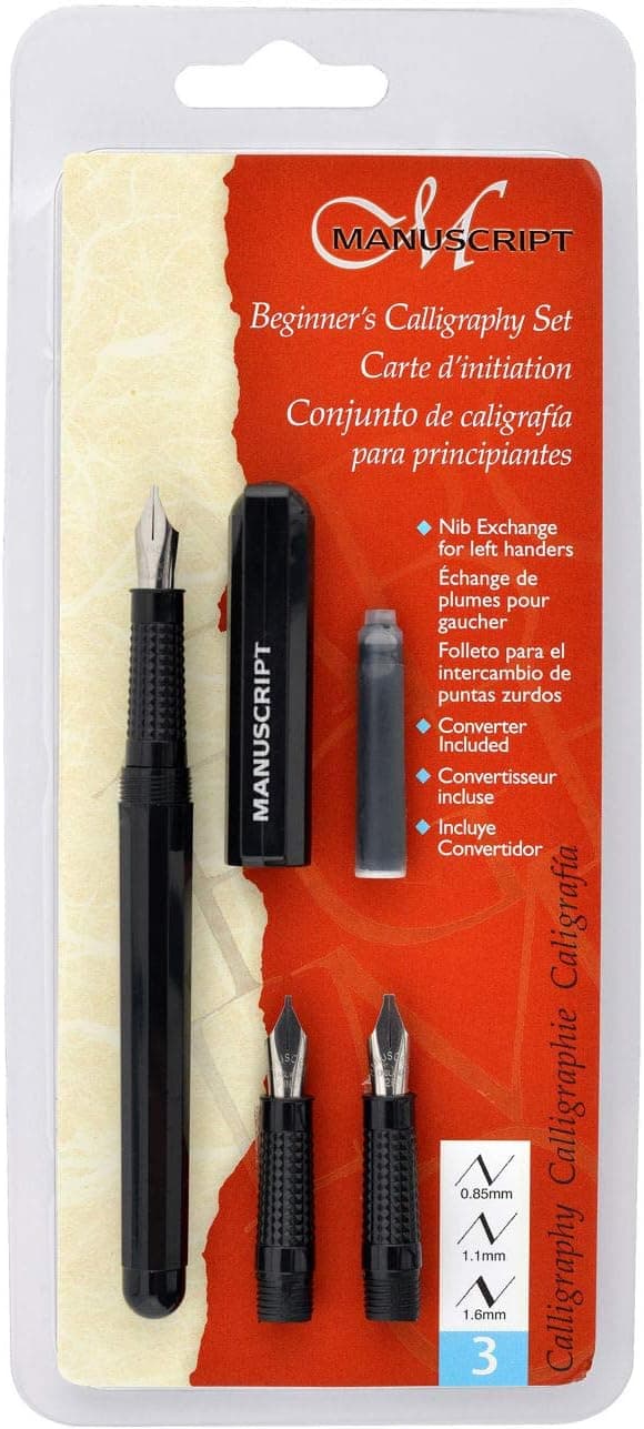 Manuscript 3 Nib Beginners Calligraphy Set - Left Handed