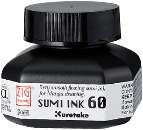 Kuretake Cartoonist Sumi Ink, 60ml Bottle