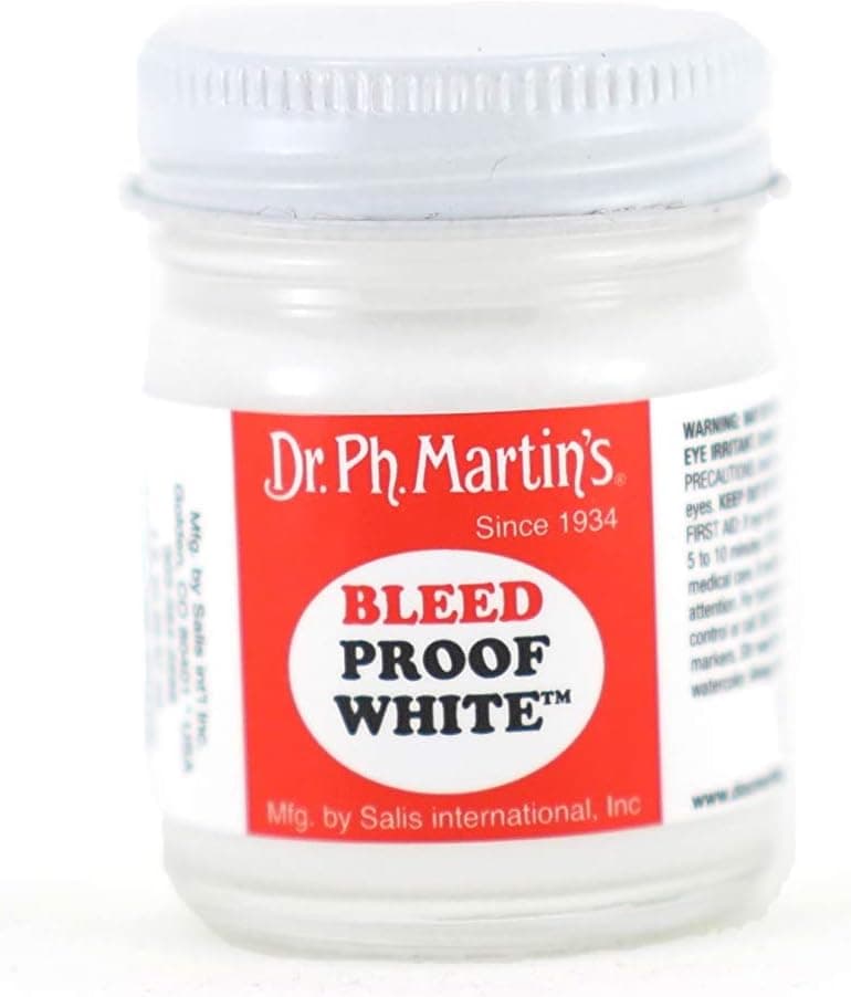 Dr. Ph. Martin's Bleed Proof White Fine Art Paint, 1.0 oz Jar