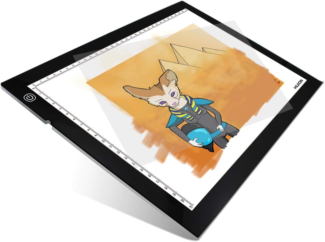 HUION A4 LED Light Pad Tracing Light Box, Adjustable Brightness, AC Powered, 12.2x8.27 Inch
