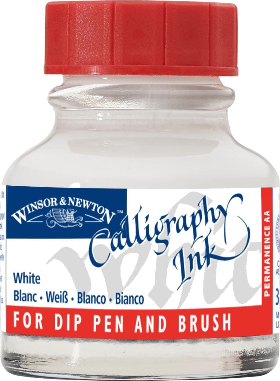 Winsor & Newton 1110702 Calligraphy Ink 30ml Bottle - White