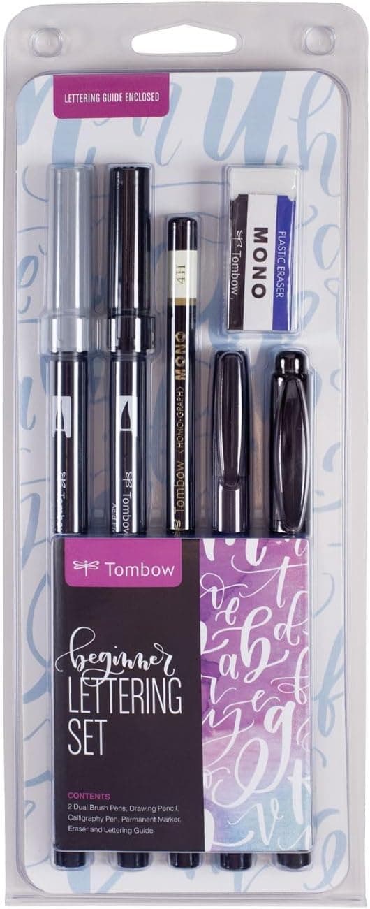 Tombow 56190 Beginner Lettering Set - Includes Essential Tools to Start Hand Lettering