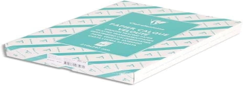 Clairefontaine Tracing Paper (100 Sheets) - A4 Sized, 90/95g, High Transparency, Smooth Surface, Acid Free, Printable - Suitable for Ink, Marker & Pencil