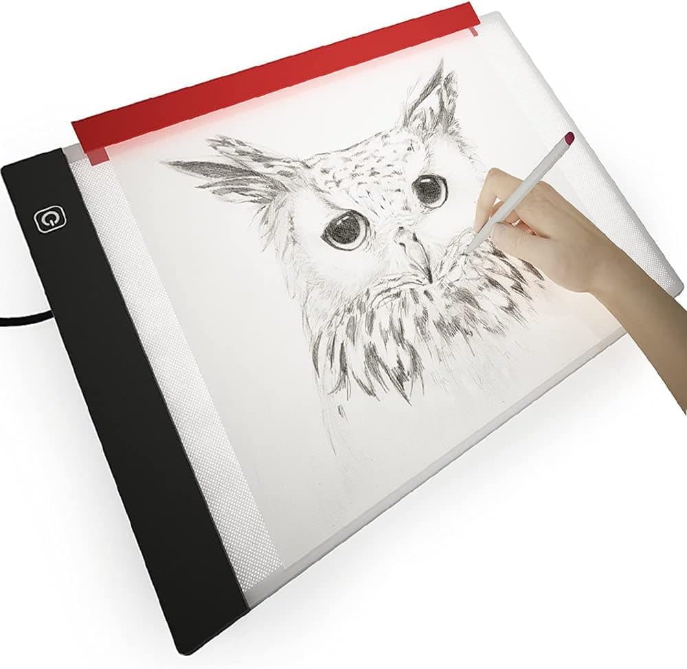 Picture/Perfect Light Box for Tracing - Ultra Thin Portable LED Light Pad, 3 Level Brightness, A4 9x13 Inch