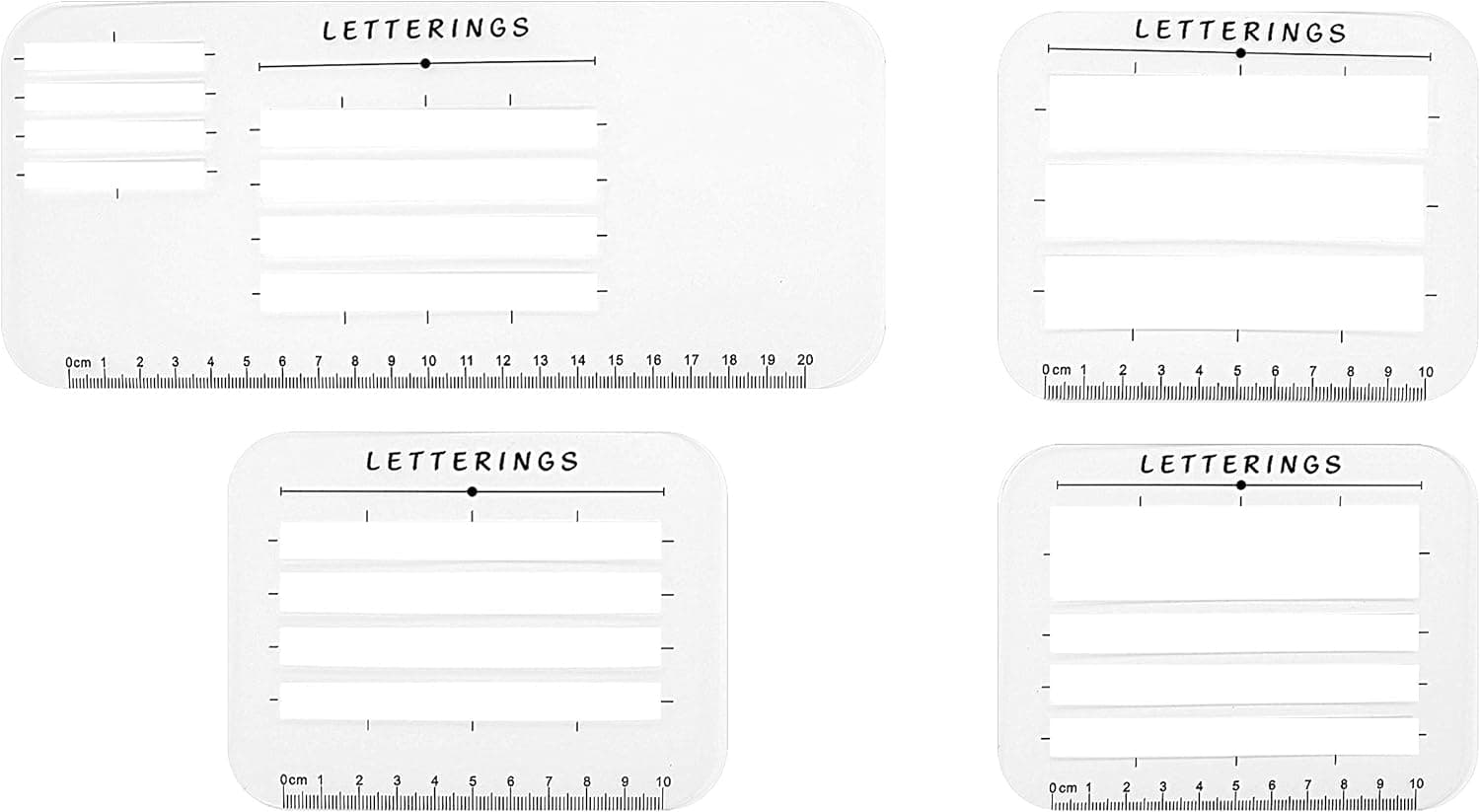 Calligraphy Stencil and Ruler Template - 4 Piece Address and Envelope Guide