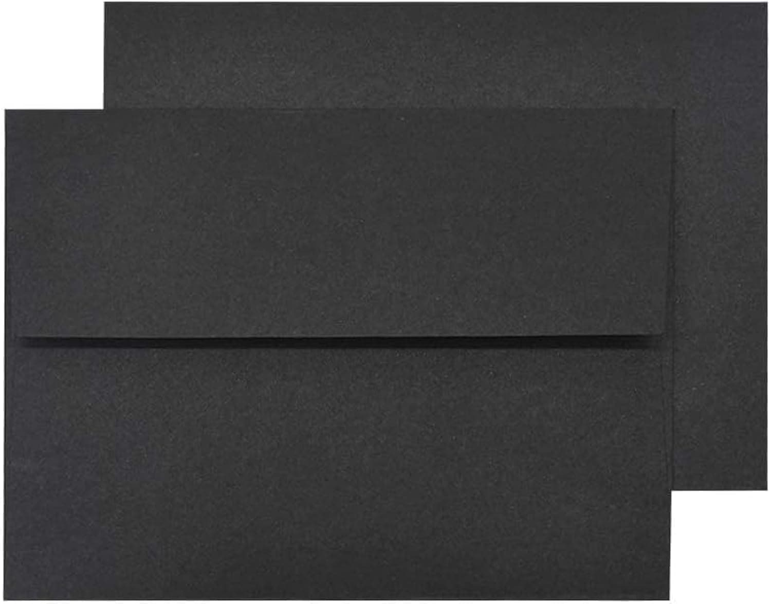 A7 Black Invitation 5x7 Envelopes - Self Seal, Square Flap, Perfect for 5x7 Cards, Weddings, Invitations, 5.25 x 7.25 Inches, 100 Pack