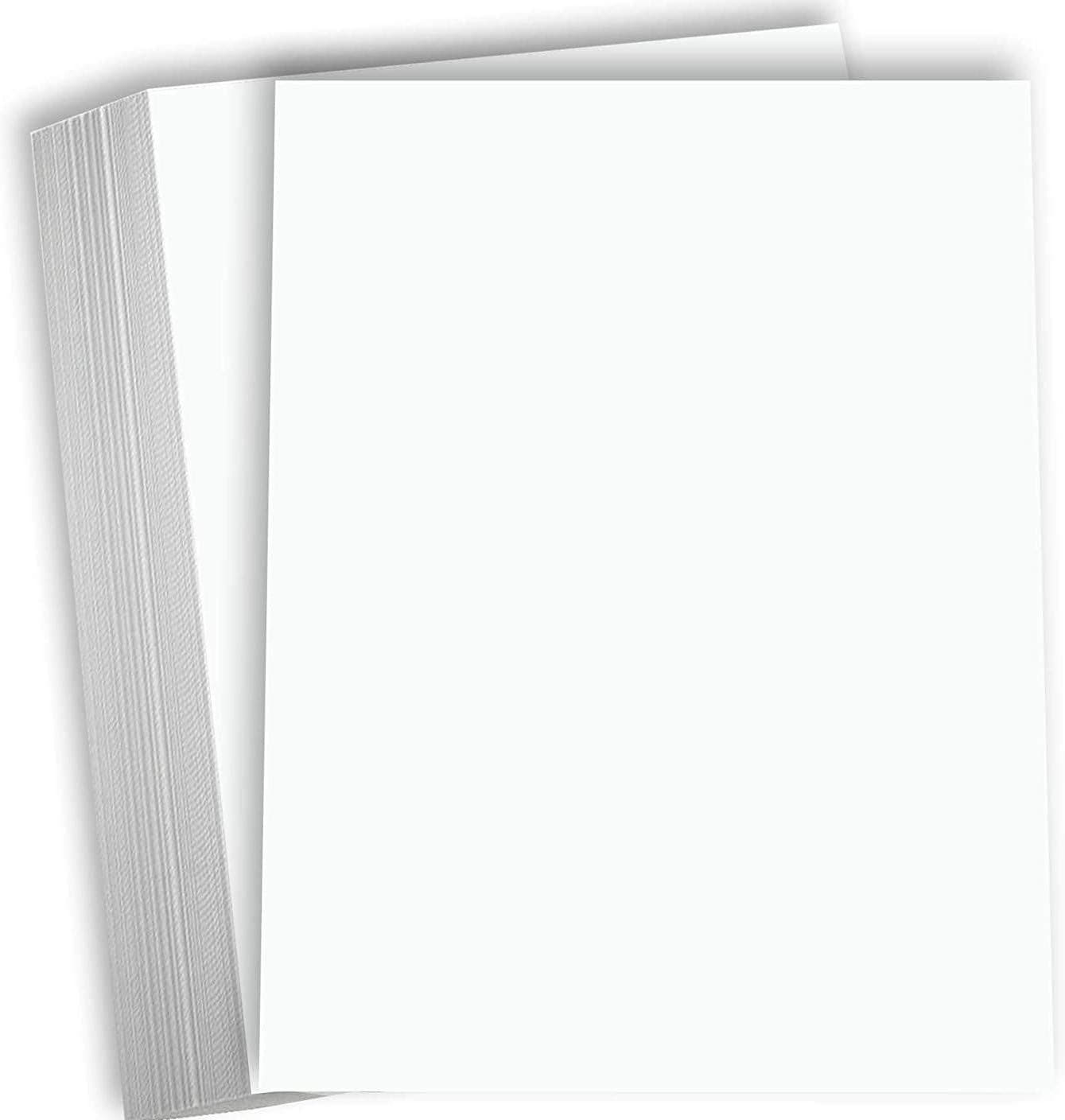Hamilco White Cardstock Thick Paper 8 1/2 x 11 Inch Heavy Weight 120 lb Cover Card Stock - 50 Pack