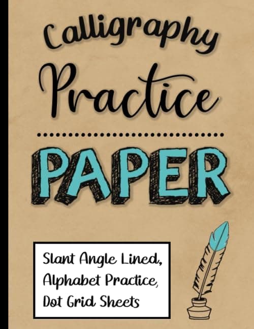 Calligraphy Practice Paper: 110 Slant Angle Lined Guide Sheets, Alphabet Practice Sheets and Dot Grid Sheets, 8.5x11 inch (Mear Journals)