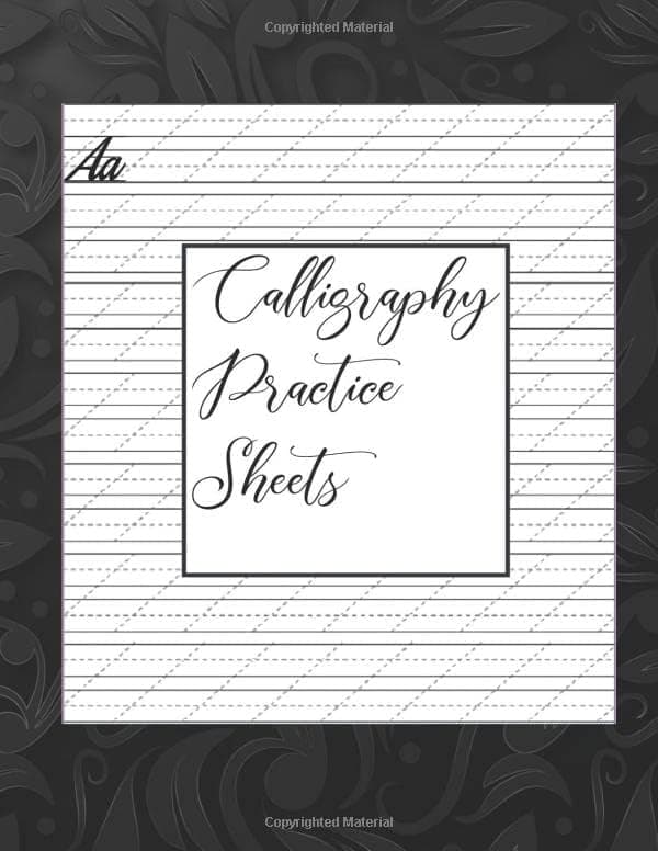 Modern Calligraphy Practice Sheets: Slant Angle Lined Guide, Alphabet Practice, and Dot Grid Paper Sheets Vol 2 (House of Gold Publishing)