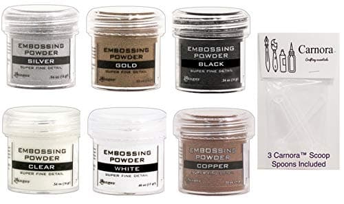 Ranger Super Fine Embossing Powder White Silver Black Copper Clear Gold