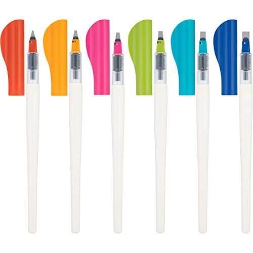 PILOT Parallel Calligraphy Pens, Assorted Point Sizes and Colors, 6-Pack