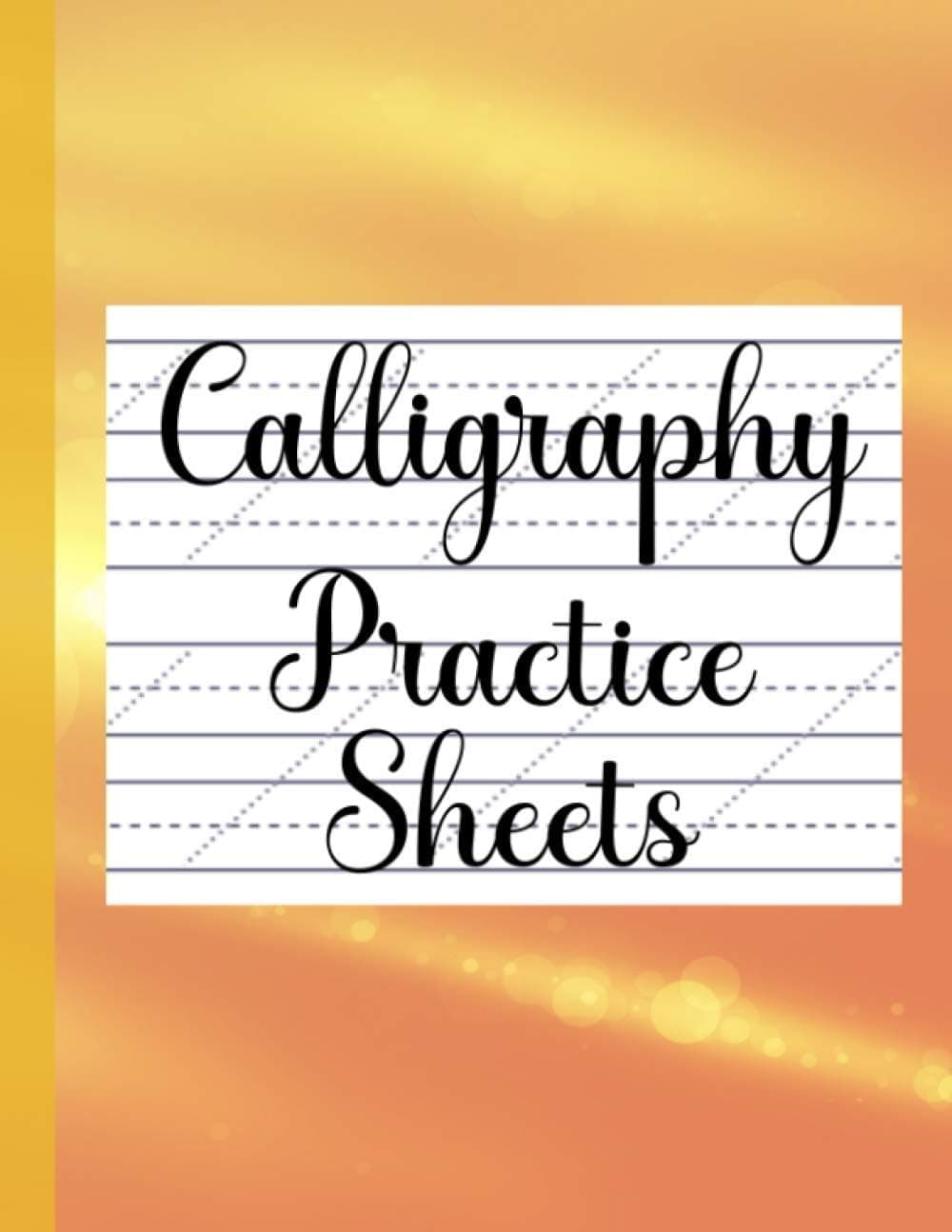 Calligraphy Practice Sheets: Slanted and Lined Spacious Blank Papers with Easy Start & Ending Point Direction (Mothers World Press)