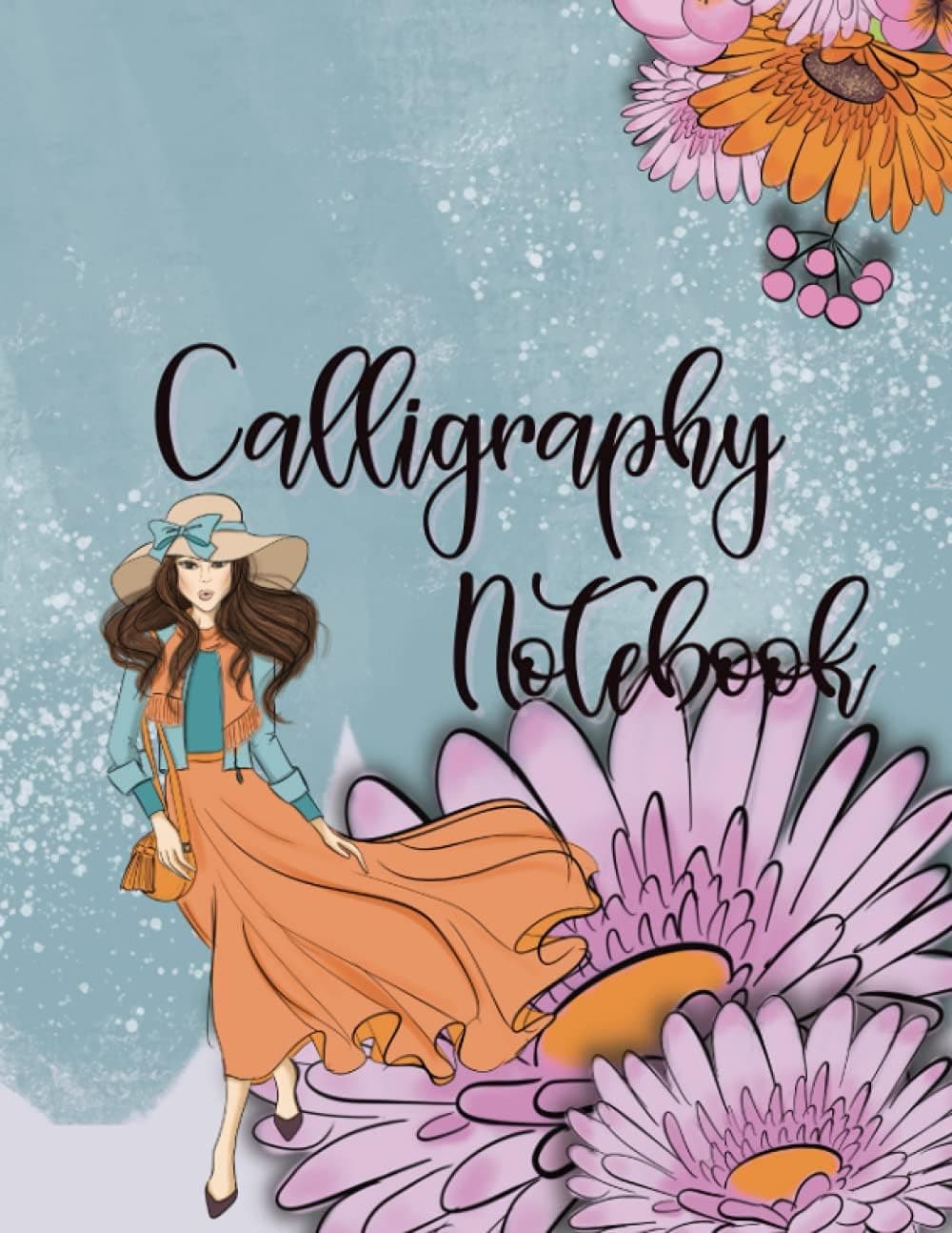 Calligraphy Notebook: Slant Angle Lined Guide, Alphabet, and Dot Grid Paper Practice Sheets (Bellina Rose)