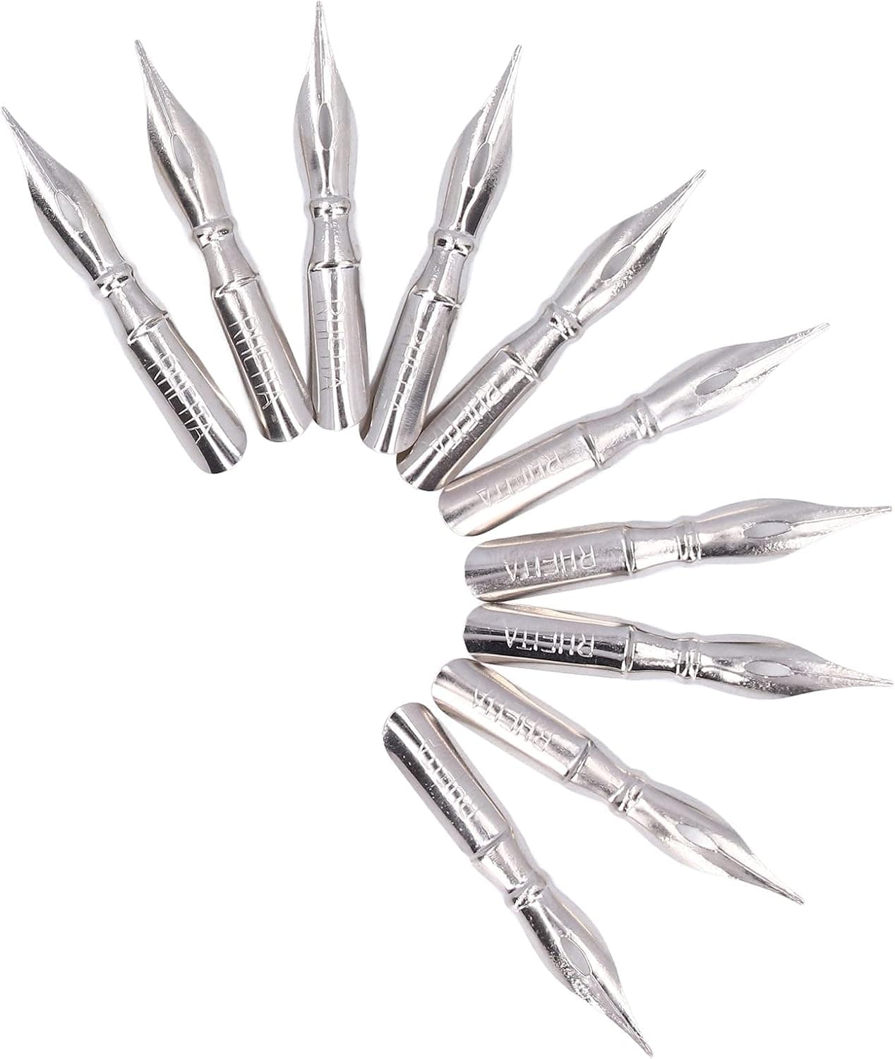 10PCS Calligraphy Pen Nib, Oblique Calligraphy Dip Pen Comic Pen Nib Replacement Nibs