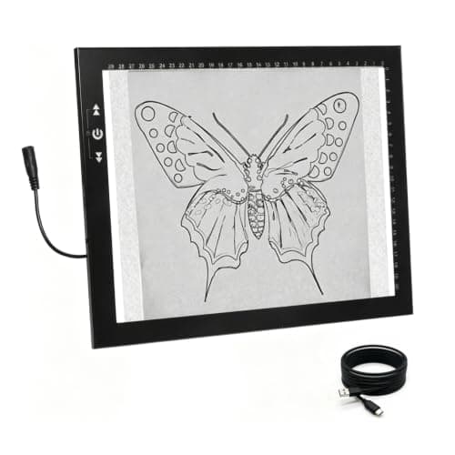 HSK 9”x13”LED Artist tracing Light Box Copy Table, Adjustable High Brightness Light Pad for Tatto Drawing, Sketching, Animation, Diamond Painting Accessories