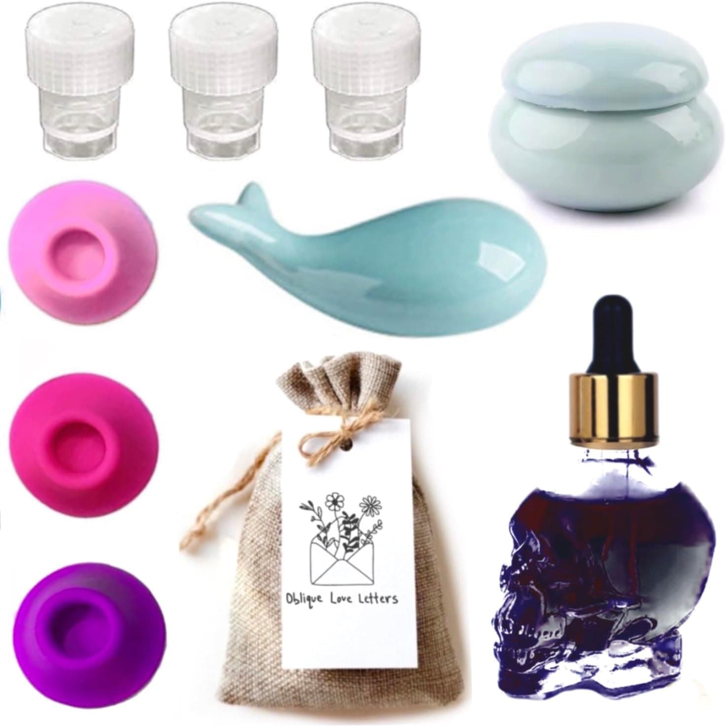 Moon Palace Sumi Ink for Calligraphy - Premium Dip Pen Ink for Copperplate with Ink Well and Pen Rest
