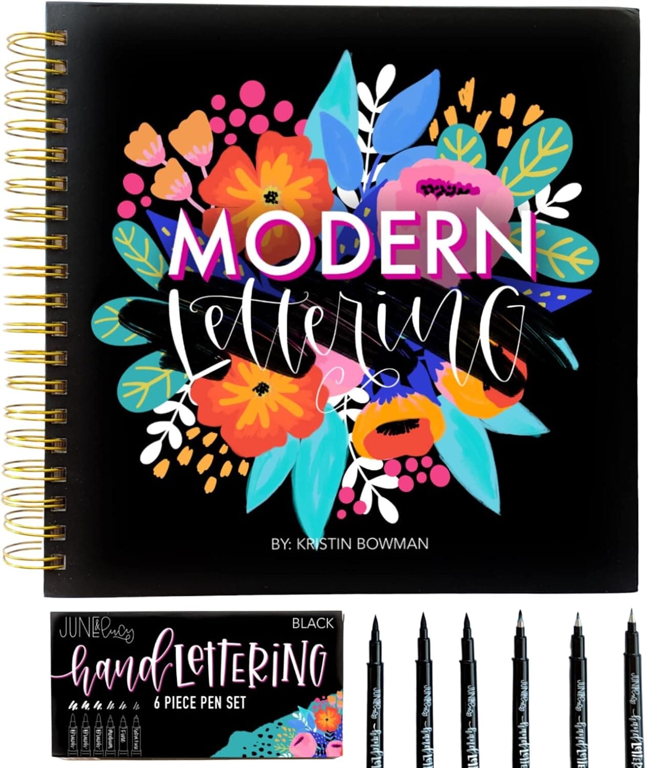June & Lucy Calligraphy Kit for Beginners - Calligraphy Pen Set with Calligraphy Workbook