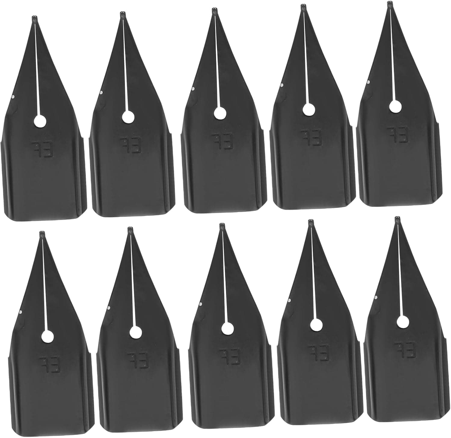 NUOBESTY 10pcs Calligraphy Nibs for Fountain Pens, Replacement Nibs for Writing, Drawing and Signing