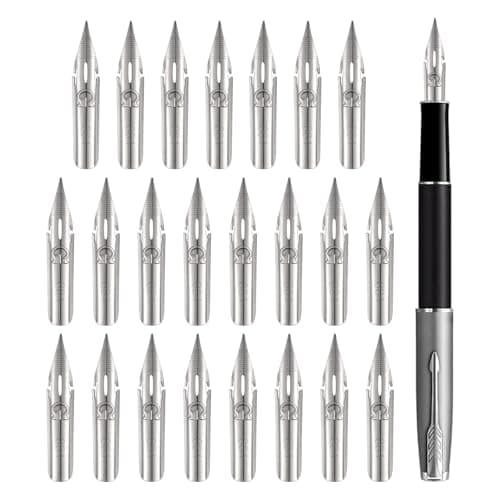 beinkmake 20Pcs Comic Pen G Model Nib Set Fountain Pen Nibs Replacement Stainless Steel Nibs Accessories for Writing Painting Signing Sketch Office Students Stationery