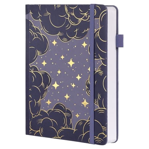 TIEFOSSI A5 Dotted Journal for Women Men, Dot Grid Notebook, 160 GSM Thick Paper, 192 Numbered Pages, Dotted Journal Notebook for Planner Organization, 5.8 x 8.2 in