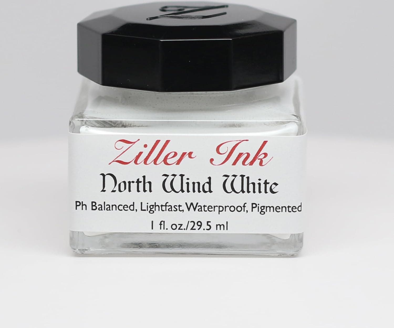 Ziller's Ink North Wind White Calligraphy Ink, 1oz (28ml) Jar