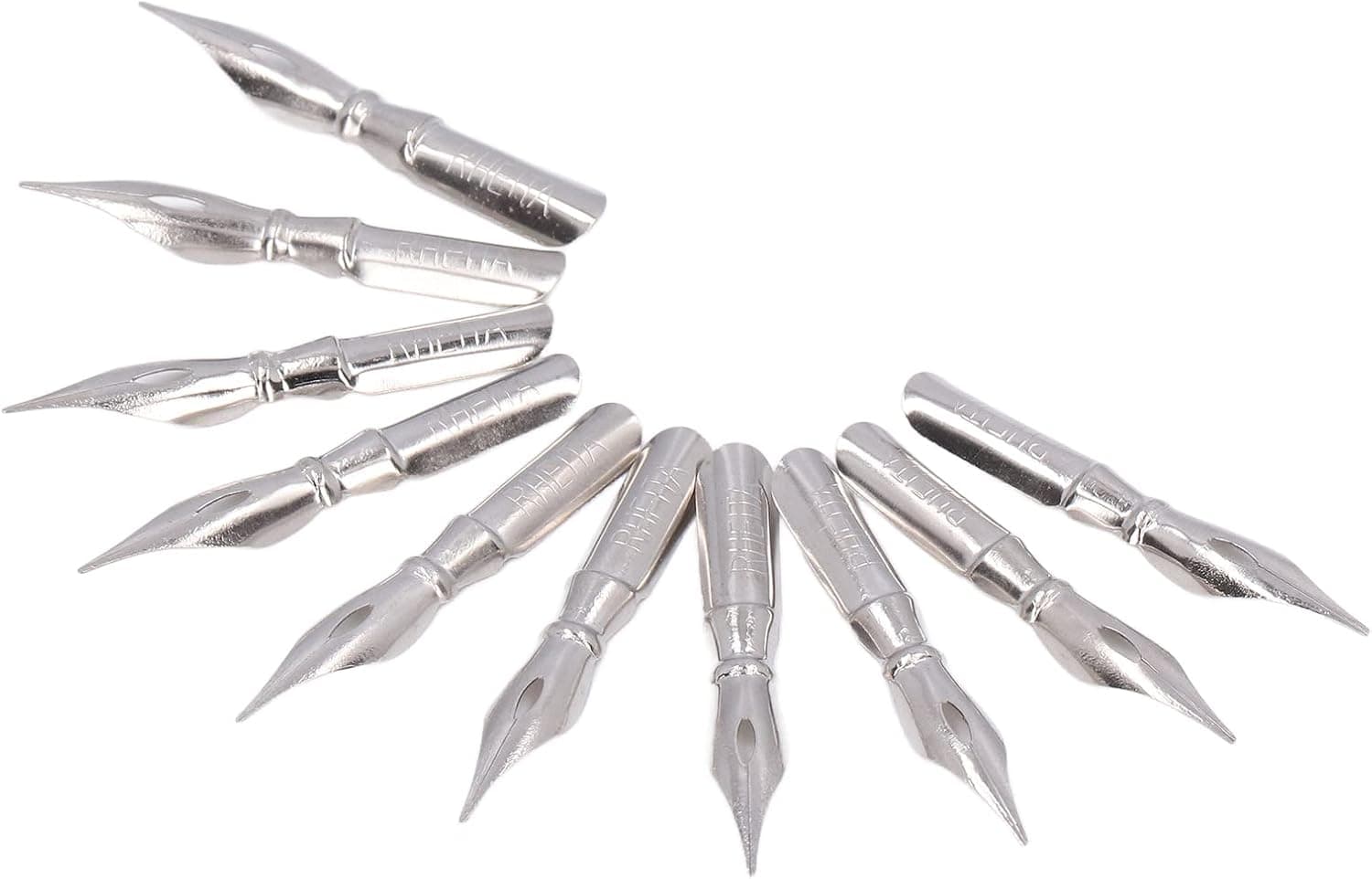 VBESTLIFE Calligraphy Nib Set, 10Pcs Dip Pen Nibs, Fine Point Drawing Nibs for Different Calligraphy Styles