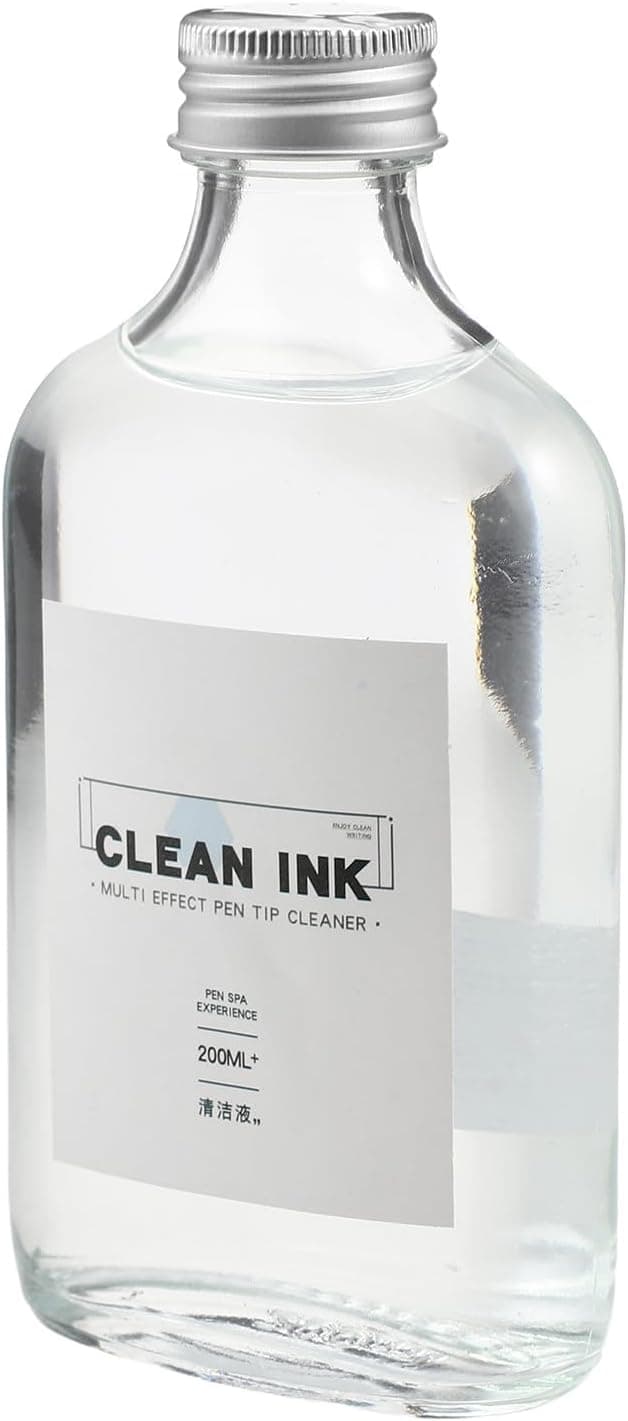 Lurrose Fountain Pen Nib Cleaner: Dip Pen Nib Cleaning Liquid - Ink Residue Remover - 200ML/7OZ Soak Solution